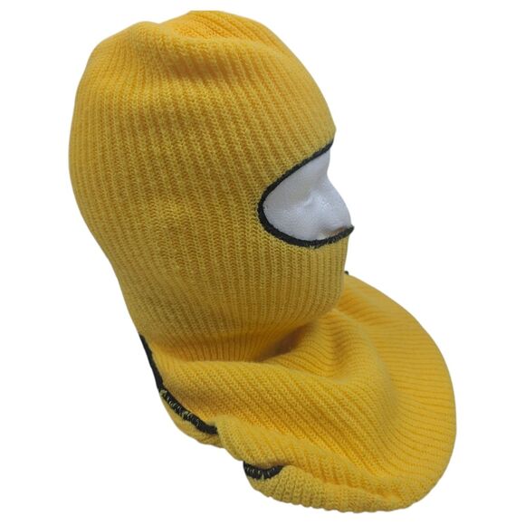 Vintage Snowmobile Full Face Winter Knit Ski Mask Yellow ski-doo? - Picture 3 of 10